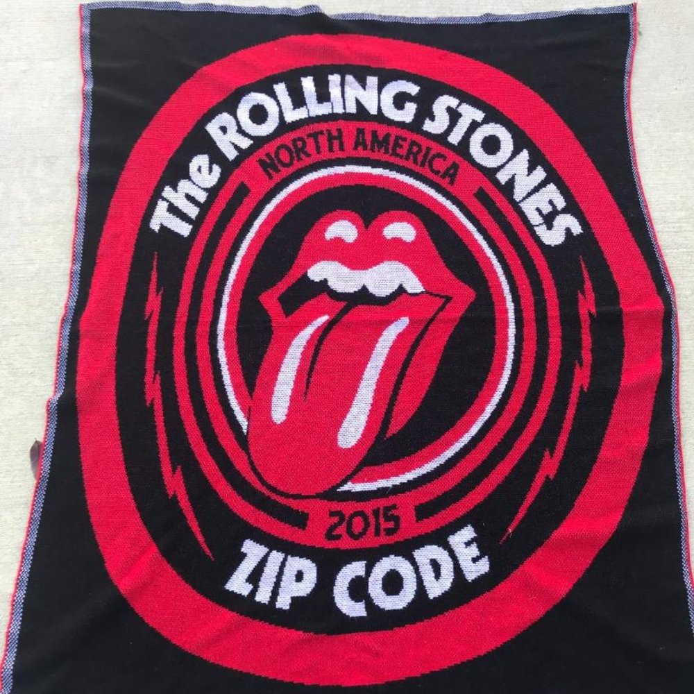 Rolling Stones 2015 Zip Code Tour throw blanket